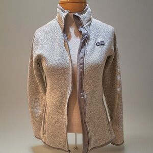 Patagonia Women’s Better Sweater full zip fleece jacket in light gray sz XS